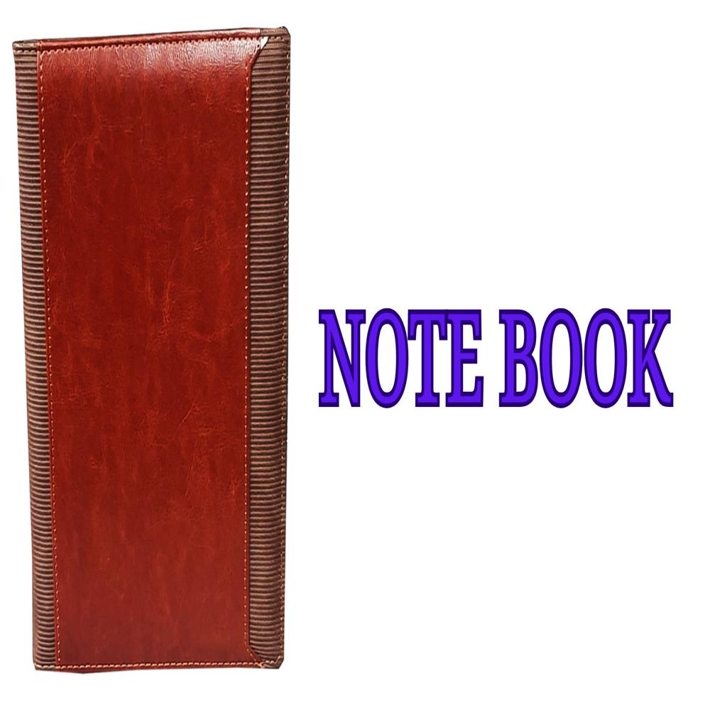 Executive Notebook - 70% Paper Leatherette, A5 Brown Cover, 160 Ruled Pages, Elastic Closure, Pen Loop