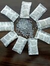 Silica Gel Round Beads Pouch - Color: White