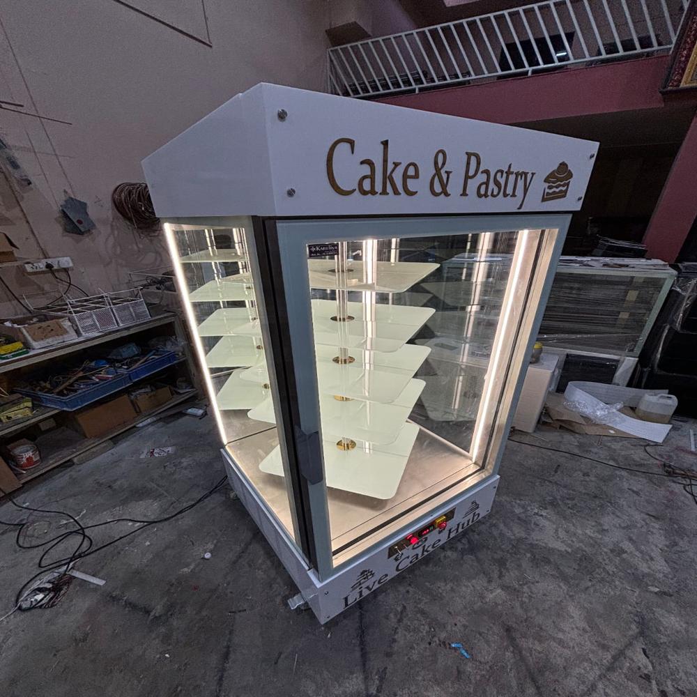 Vertical Rotating Display Counter - Color: Transparent
