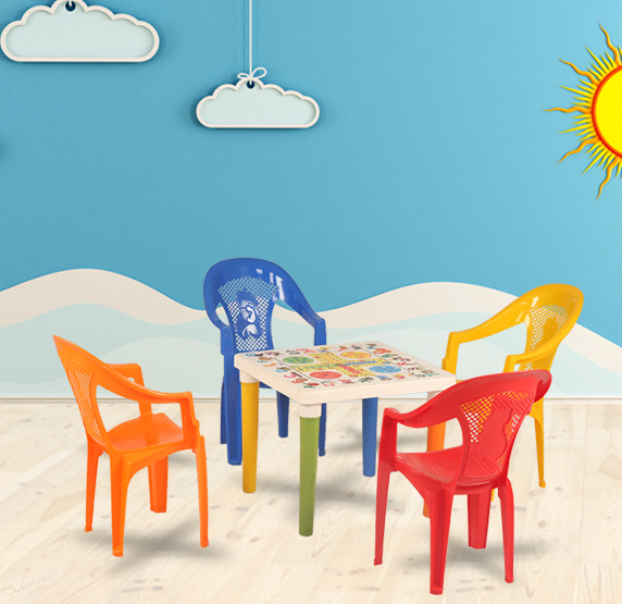 Bubble With Kutti Baby Plastic Table Chair