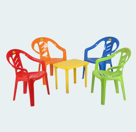 Kid With Jolly Kids Table And Chairs