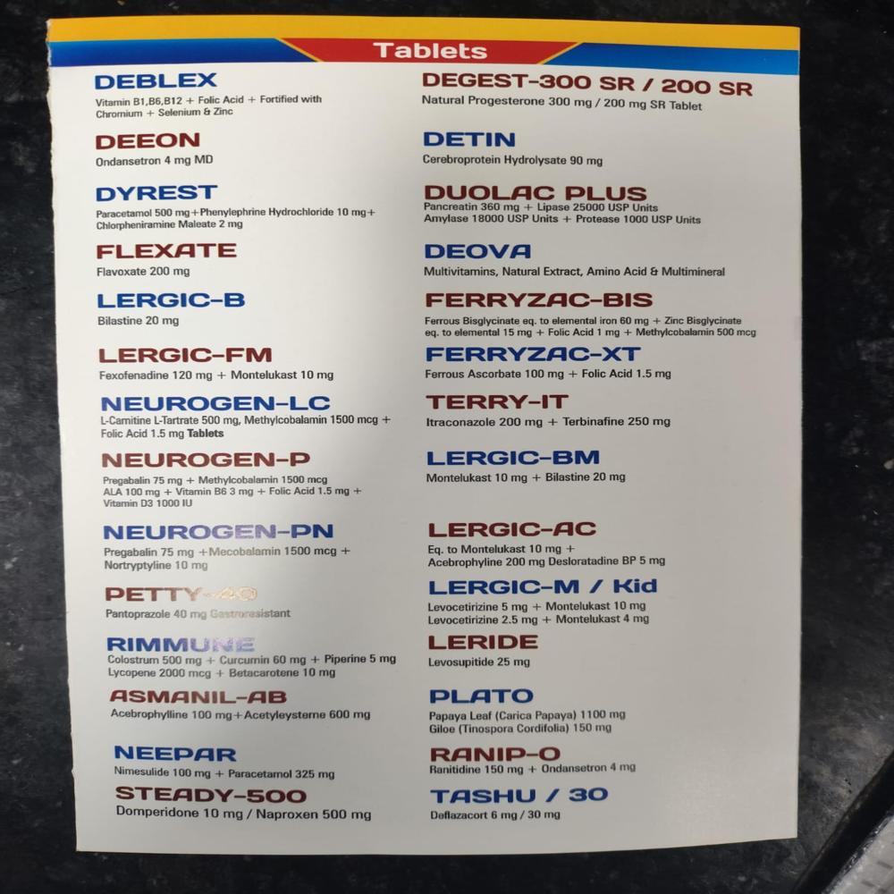 Nimesulide  & Paracetamol - Drug Type: General Medicines