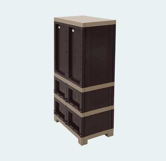 Fusion 1 BDR 2 Plastic Drawer Cabinet
