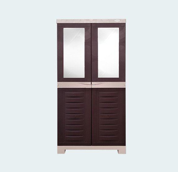 Fusion 2HM Plastic Cupboards With Mirror Panels