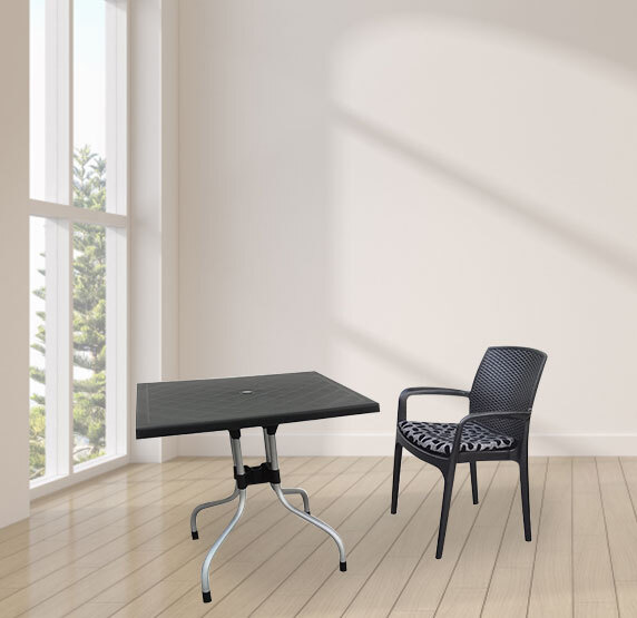 Olive With Texas Deluxe Cushioned Plastic Chairs With Tables