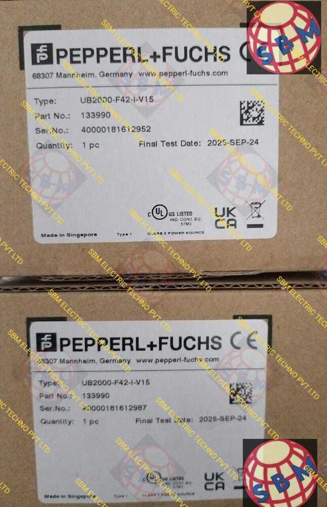 PEPPERL FUCHS PROXIMITY SENSOR, UB2000-F42-I-V15,OBD200-18GM60-E5-V1-IR-1C