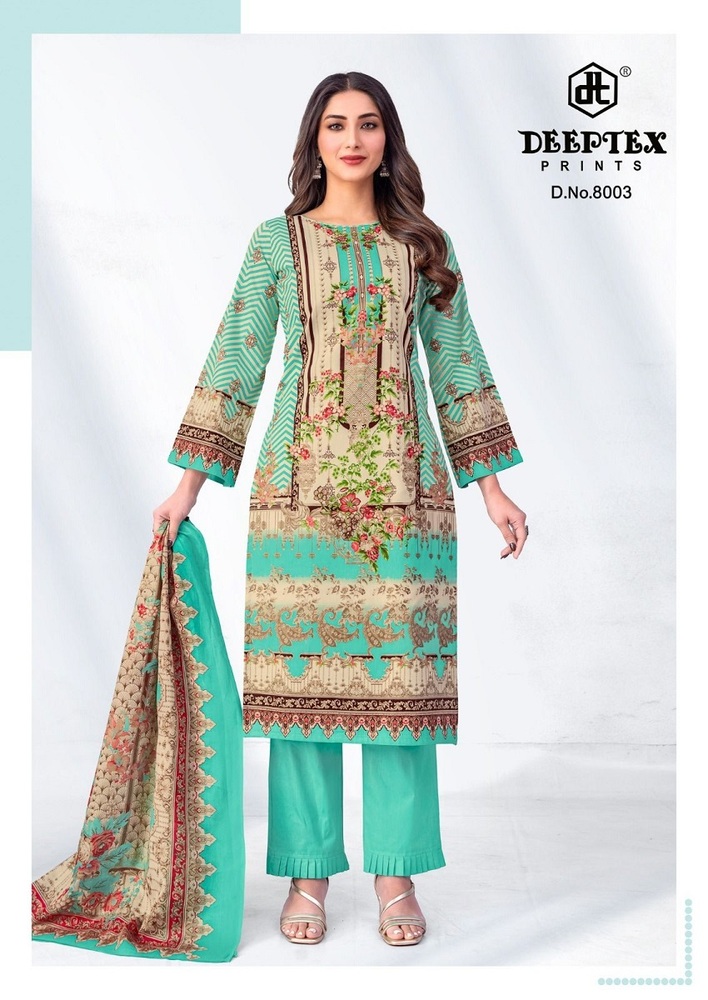 Deeptex Roohi Zara Vol-8  Karachi Dress Material