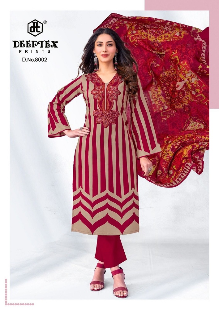 Deeptex Roohi Zara Vol-8  Karachi Dress Material