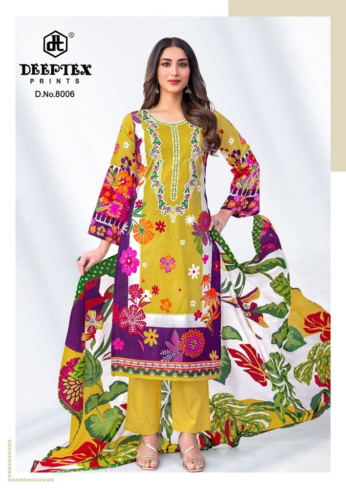 Deeptex Roohi Zara Vol-8  Karachi Dress Material