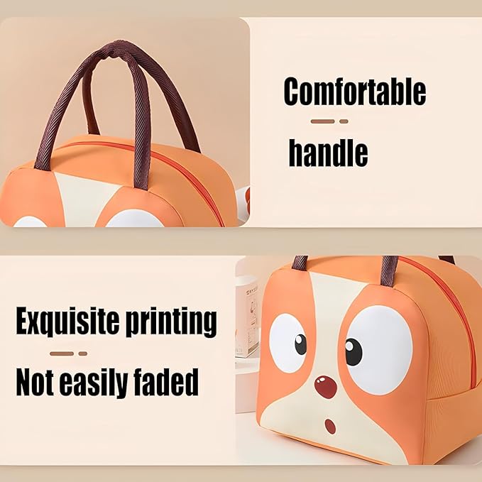 Insulated 3D Cartoon Prints Lunch Bag