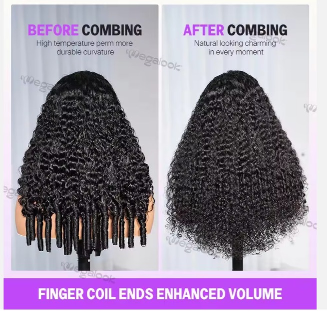 The Devote Brazilian Short Kinky Curly Human Hair Wig | HD Lace Frontal Glueless Wig for Women