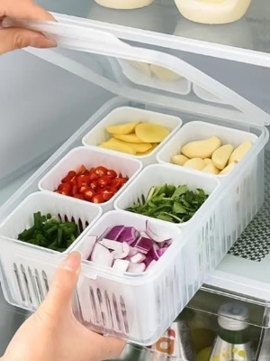 Food Storage Containers Set - Material: Plastic