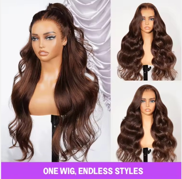 The Devote Pre Cut 13x6 HD Full Frontal Human Hair Wig | Chocolate Brown Glueless Lace Wig for Women