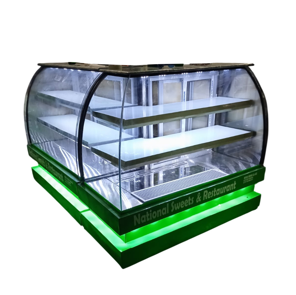 Commercial Curved Glass Sweet Display Counter