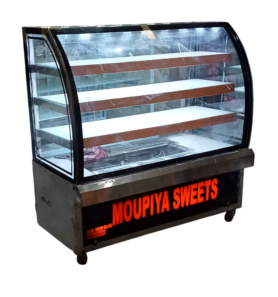 Curved Glass Sweet Or Pastry Display Counter