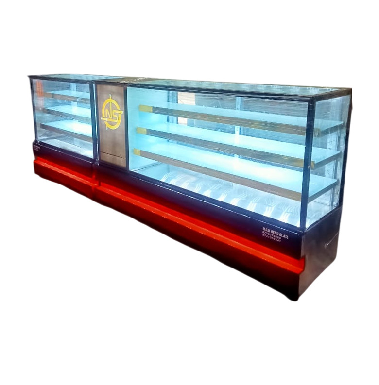 Commercial Curved Or Bend Glass Display Counter