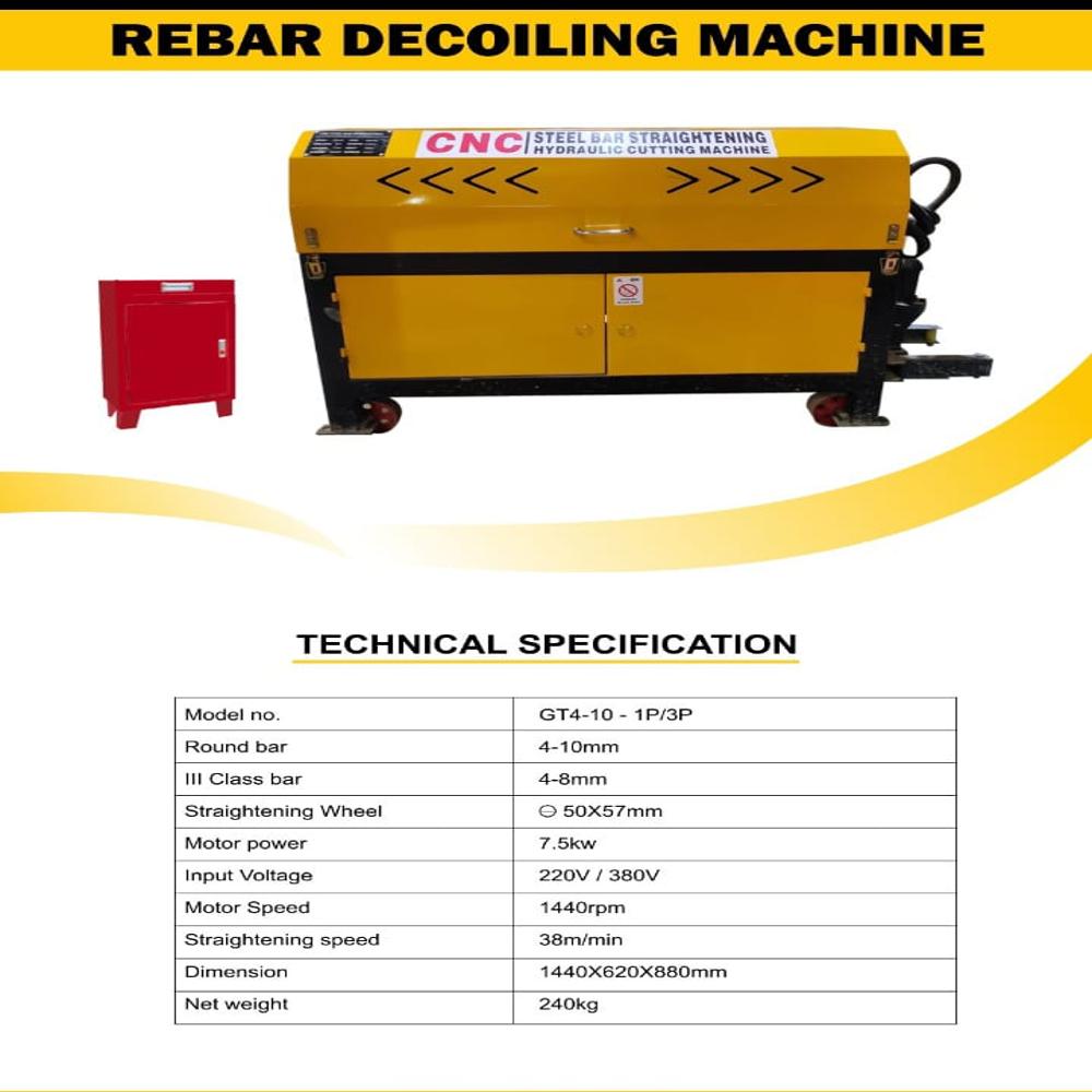 GT4-10-1P-3P Rebar Decoiling Machine