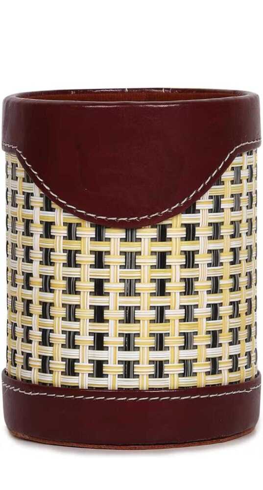 Leather Pen Holder - Color: Brown