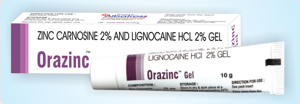 Zinc Carnosine 2% And Lignocaine HCL 2% Gel