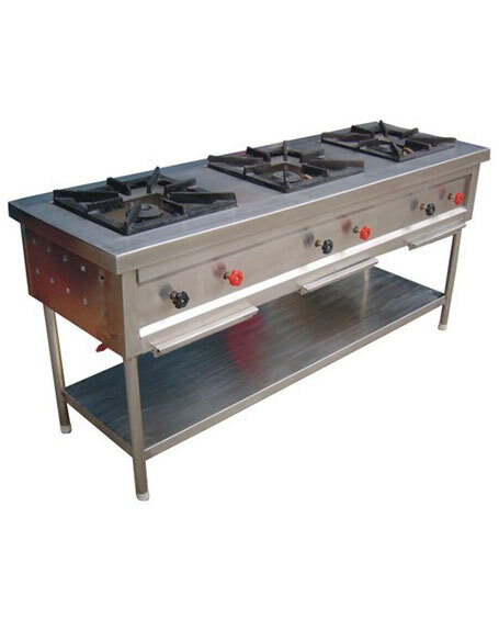 3 Burner Cooking Range - Application: Hotel