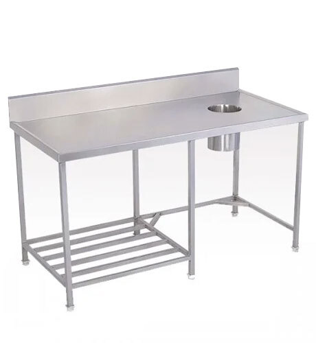 Dish Landing Table With Garbage Chute