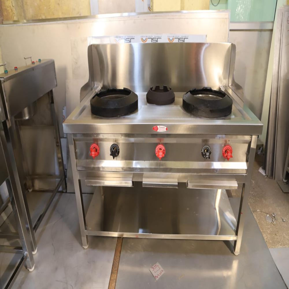 2+1 Burner Chinese Range With B-S With Water Line