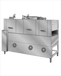 Rack Conveyor Dishwasher - Material: Stainless Steel