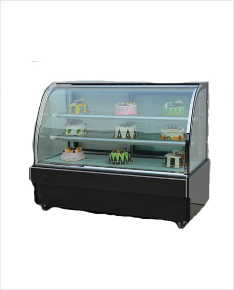 Ss Curved Glass Cold Showcase