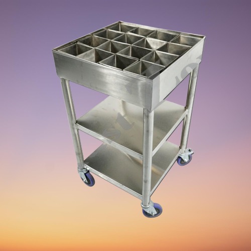 Spice Trolley With 2 B-s Without Container - Color: As Per Demand