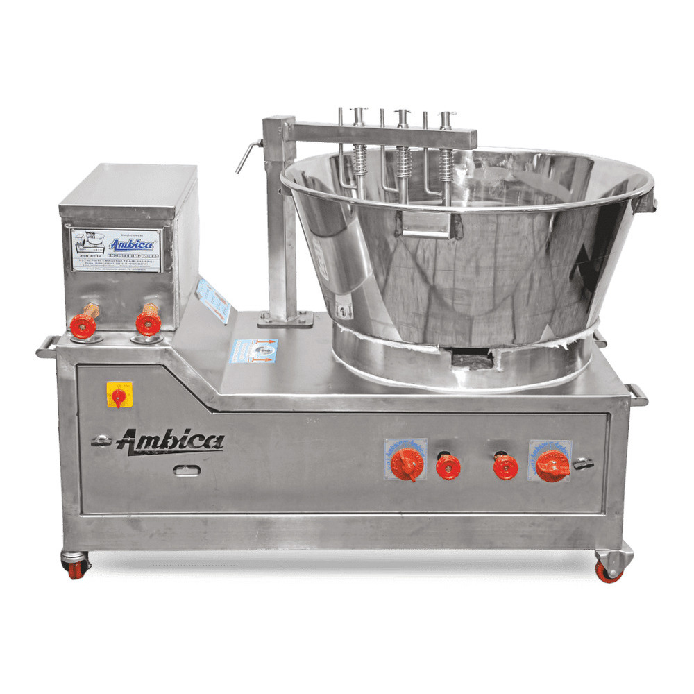110 Ss Dg Milk Mawa Khova Diesel Gas Machine - Color: Silver