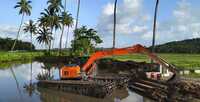 Amphibious Excavator Attachments - Color: Yellow