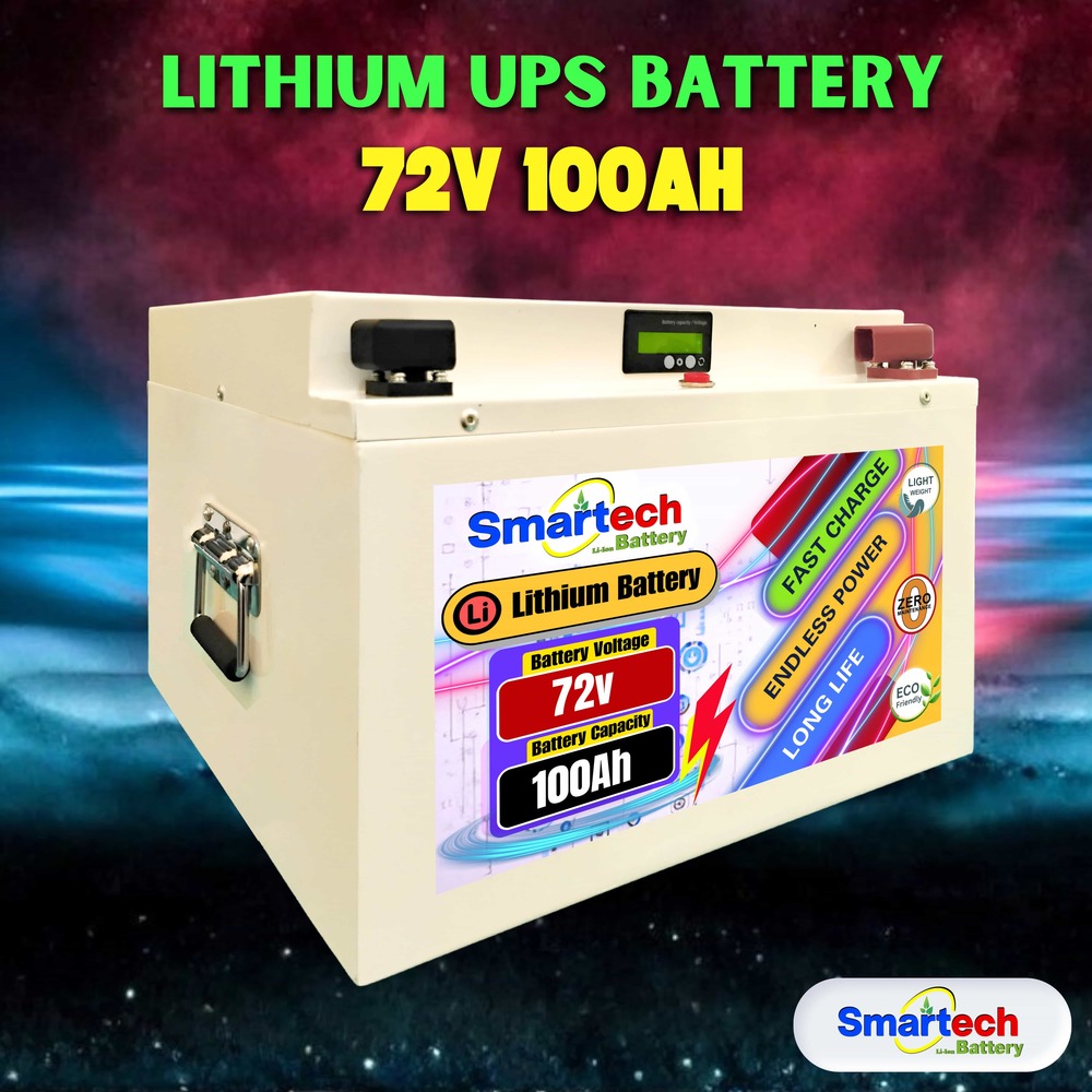 Ups Lithium Battery 72V 100Ah - Features: Over Voltage Protection    	Under Voltage Protection    	Over Current Protection    	Short Circuit Protection    	High Temperature Protection    	Low Temperature Protection    	Soft Switch    	Soc Display- Optional    	Communication     Can 2.0