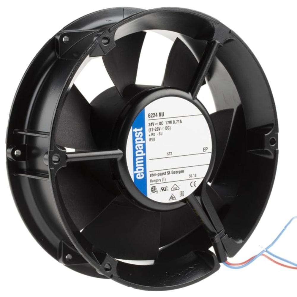 EBMPAPST 6224 NU 24V 17W 0.71A 12038mm Industrial Ball Bearing Axial Cooling Fan
