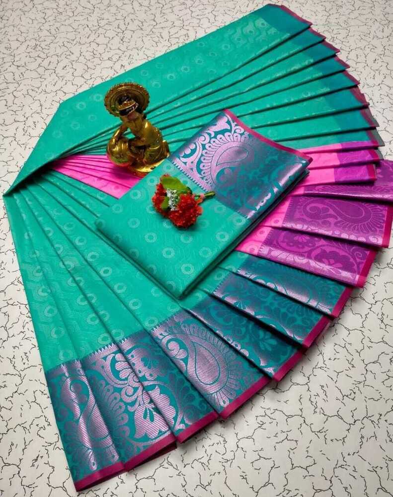3d Embossed Saree - Color: Blue