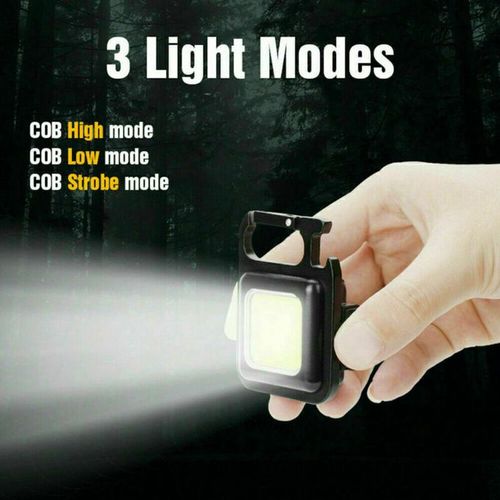 Cob Keychain Light - Material: Plastic & Glass