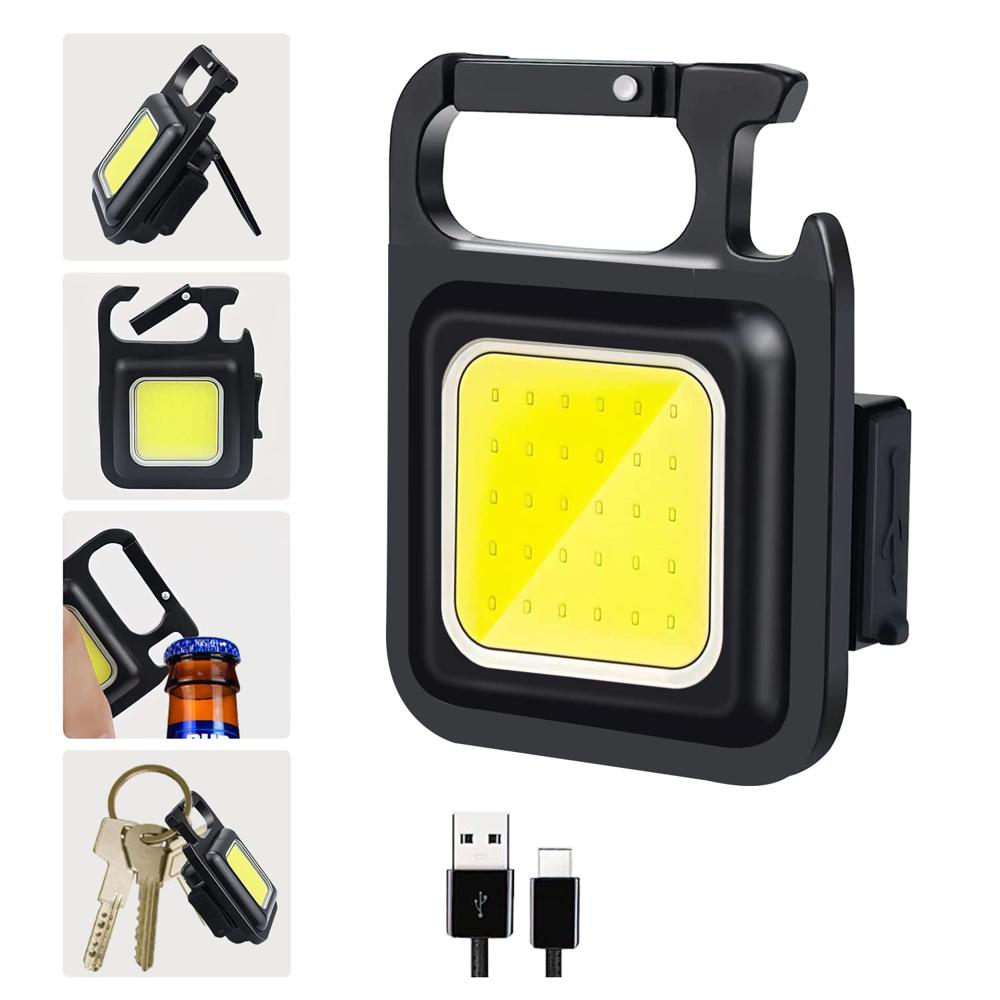 Cob Keychain Light - Material: Plastic & Glass