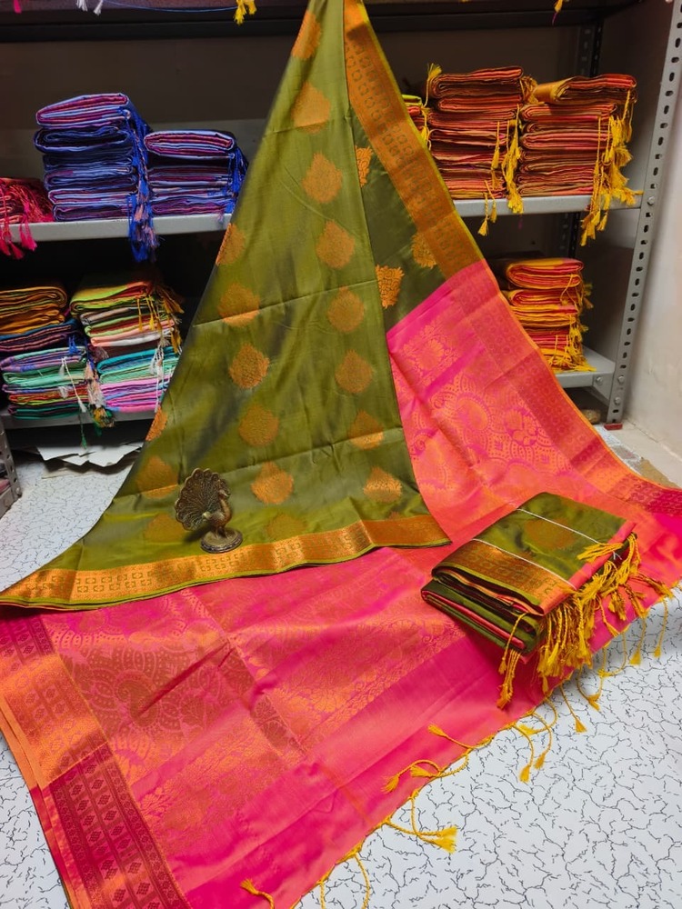 Kanjivaram Border Soft Silk Saree