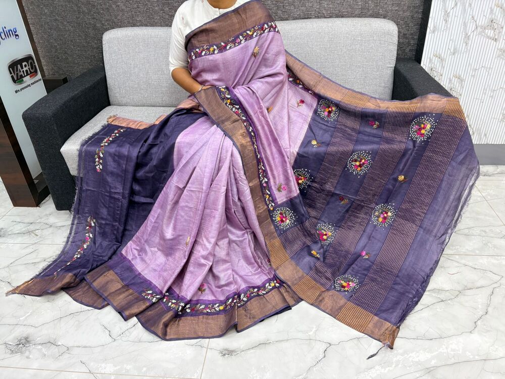 Designer Lambani Tussar Silk Saree