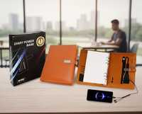 5000mah Power Bank Diary Organizer With Ring Binder & 3 In 1 Charging Cable - Battery Capacity: 5000 Milliampere-hour (mah)