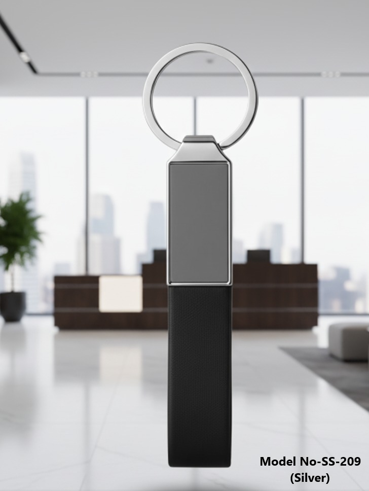 SS-209 Metal Keychain Silver