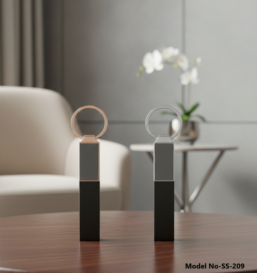 Metal Keychain Silver & Rose Gold (SS-209)