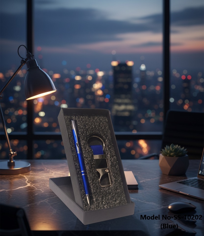 SS-10202 Metal Pen And Keychain 2 in1 Combo Gift Set