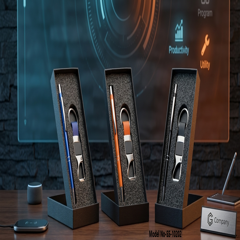 Metal Pen And Keychain 2 in 1 Combo Gift Set (SS-10202)