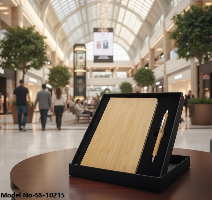 (SS-10215) Wooden Pen And Diary Gift Set