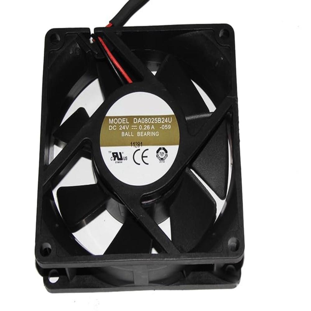 AVC DA08025B24U -059 24V 0.26A 8025mm 2Wire Ball Bearing Inverter Industrial Axial Cooling Fan 