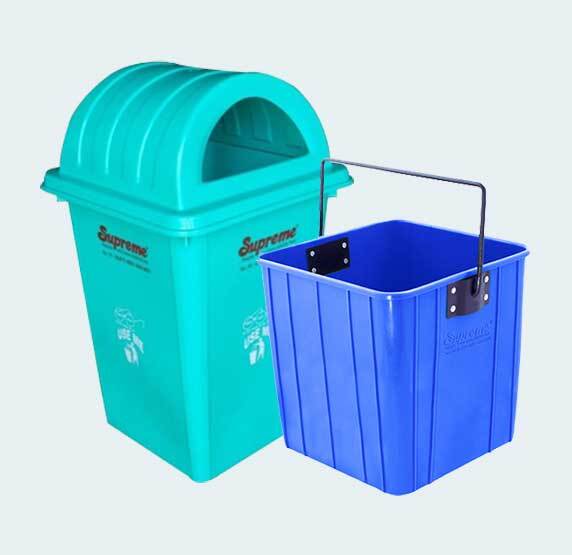 INJECTION MOLDED SQUARE DUSTBINS