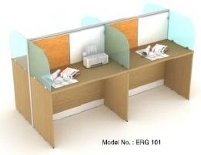 Aluminum partition work station  4x2
