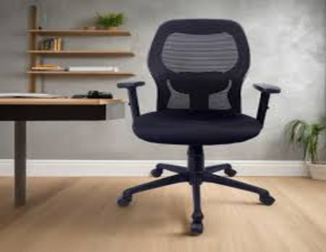 Black Wooden Office Table Chair