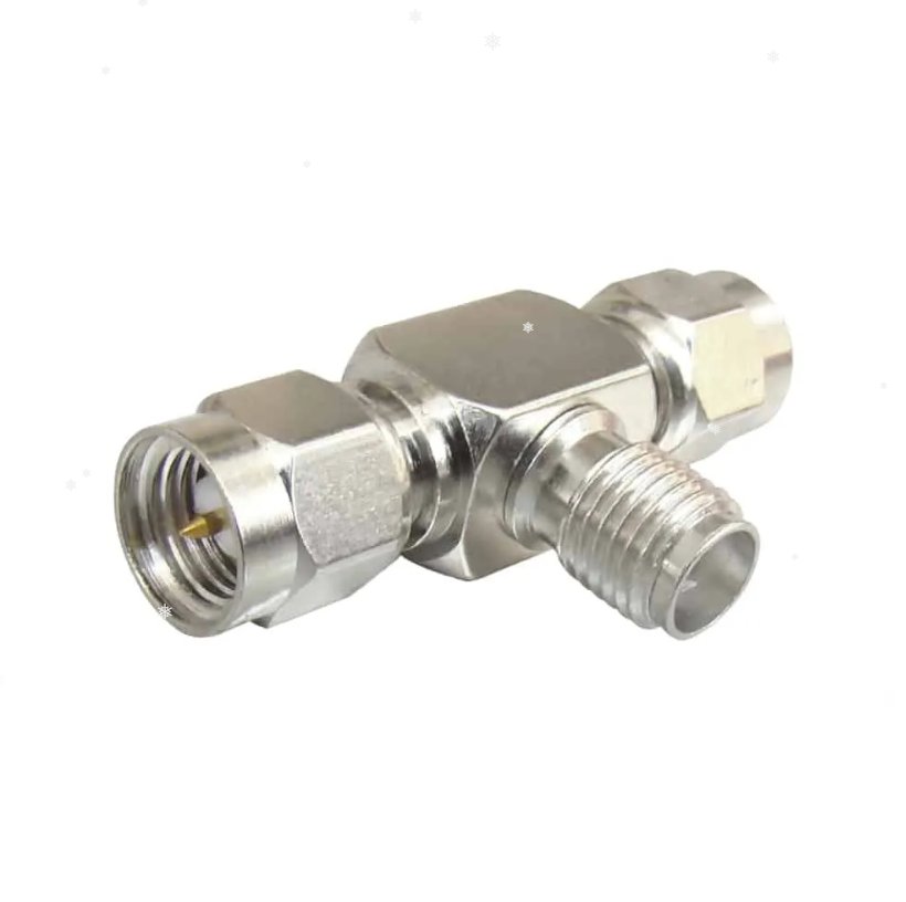 MX T Connector SMA Female To 2 SMA Male Connector With Tefl-on