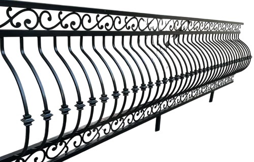 Mild Steel Balcony Railing - Color: Black